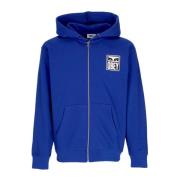 Blauwe Zip Hoodie met Eyes Icon Obey , Blue , Heren