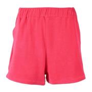 Katoenmix Stijlvolle Shorts Moncler , Pink , Dames