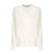 Luxe Ivory Katoenen en Kasjmier T-shirt voor Dames Jil Sander , Beige ...