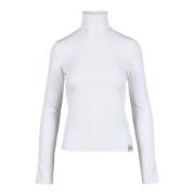 Elegante T-shirt met stretchstof Calvin Klein , White , Dames