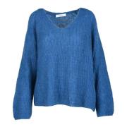 Mohairmix Vrijetijdstrui Max Mara , Blue , Dames