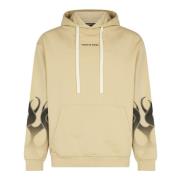 Flames Hoodie Zand/Zwart Vision OF Super , Beige , Heren