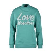 Groene Sweatshirt voor Vrouwen Love Moschino , Green , Dames