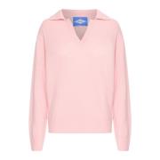 Roze Dolphin Gebreide Polo Sweater Ball , Pink , Dames