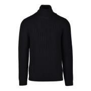 Merino wollen trui Alpha Studio , Black , Heren