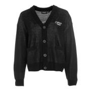 Geborduurde Cardigan met Jacquard Detail Carhartt Wip , Black , Heren