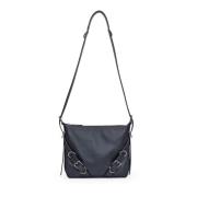 Zwarte Leren Crossbody Tas Givenchy , Gray , Heren