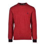 Wolmix Gebreide Trui U.s. Polo Assn. , Red , Heren