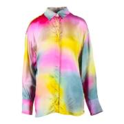 Cupro Viscose Shirt Msgm , Multicolor , Dames