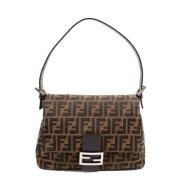 Pre-owned Canvas shoulder-bags Fendi Vintage , Brown , Dames