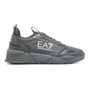 Casual Grijze Sneakers met Rubberen Zool Emporio Armani EA7 , Gray , H...