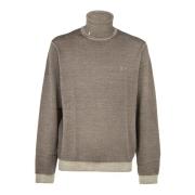 Heren Turtleneck Sweater Vintage Stijl Sun68 , Gray , Heren