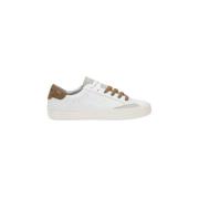 Leren Sneaker Street Tennis Stijl Sun68 , White , Heren