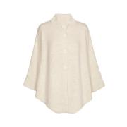 Ecru Geknoopte Cape voor Herfststijl Marie Méro , White , Dames