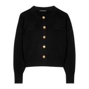 Elegante Blouson Style Gebreid Jack Luisa Cerano , Black , Dames