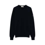 Winter Katoenen Crew Neck Sweater Roy Roger's , Blue , Heren