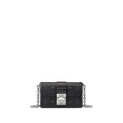 Schoudertas Tracy in Visetos MCM , Black , Dames