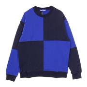 Blauw/zwart lichtgewicht crewneck sweatshirt Usual , Blue , Heren