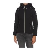 Zwarte Synthetische Jas voor Dames YES ZEE , Black , Dames