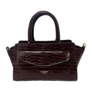 Donkerbruine Krokodillenprint Leren Tas Avenue 67 , Brown , Dames