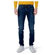 Blauwe Versleten Jeans Mannen GAS , Blue , Heren