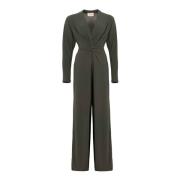 Elegante Jersey Crepe Jumpsuit Freebird , Green , Dames