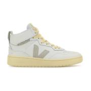 Witte Leren Sneakers V-95 Stijl Veja , White , Dames