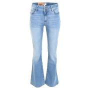 Flare jeans in licht denim DNM Pure , Blue , Dames