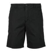 Katoenen Bermuda Shorts Department Five , Black , Heren