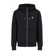 Hoodie met rits - Patch Logo Emporio Armani EA7 , Blue , Heren