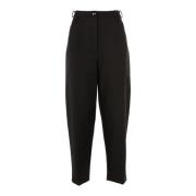 Slim Fit Damesbroek met Inzetstukken Patrizia Pepe , Black , Dames