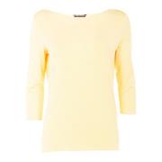 Dames gebreide top Jada Slash-Hals Tommy Hilfiger , Yellow , Dames