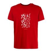 Heren T-shirt met Eigen Stijl Bikkembergs , Red , Heren