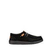 Zwarte Leren Grip Craft Schoenen Hey Dude , Black , Heren