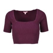 Elegante Viscose Mix Spandex Top Guess , Red , Dames