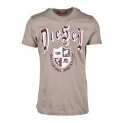 Katoenen T-shirt Diesel , Beige , Heren