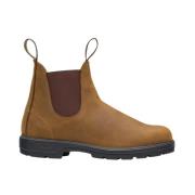 Bruine leren Chelsea laarzen Blundstone , Brown , Unisex