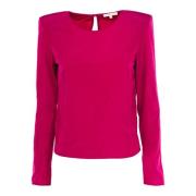 Lange mouw blouse voor vrouwen Patrizia Pepe , Purple , Dames