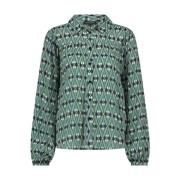 Winter Criss Cross Blouse Tramontana , Green , Dames