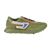 Marineblauwe Sneakers voor Heren Diesel , Green , Heren