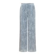 Wide Trousers Michael Kors , Blue , Dames