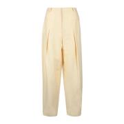 Stijlvolle Cream Tapered Broek Patrizia Pepe , Beige , Dames