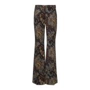 Bloemen Paisley Flare Broek Etro , Multicolor , Dames