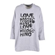 Grijze Sweatshirt voor Vrouwen Love Moschino , Gray , Dames