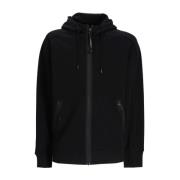 Zwarte Katoenen Hoodie met Lens C.p. Company , Black , Heren