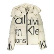 Beige Polyester Jas met Afneembare Capuchon Calvin Klein , Beige , Her...