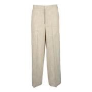 Elegante Viscose Blend Pantalone Attic and Barn , Beige , Dames