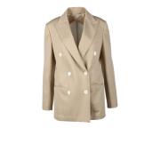 Katoen Blend Jas Max Mara , Beige , Dames