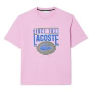 T-Shirts Lacoste , Pink , Heren