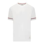 Rib Cuff Tee voor Mannen Thom Browne , White , Heren